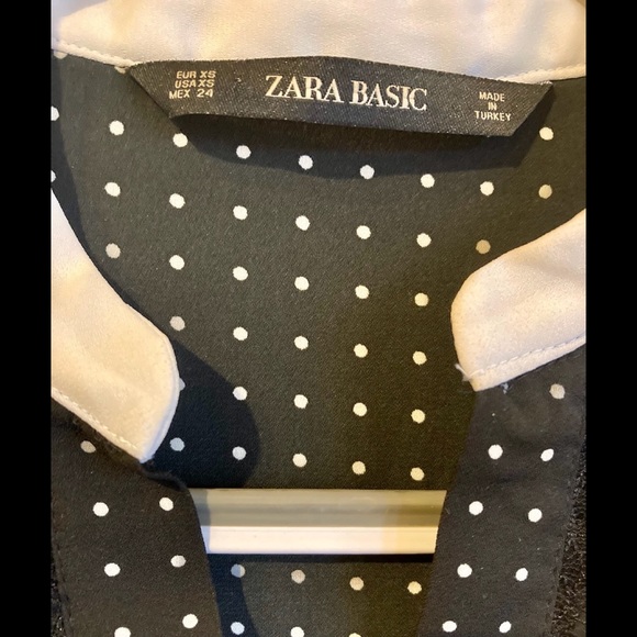 Zara Polka Dot Dress Black and White - Picture 3 of 6